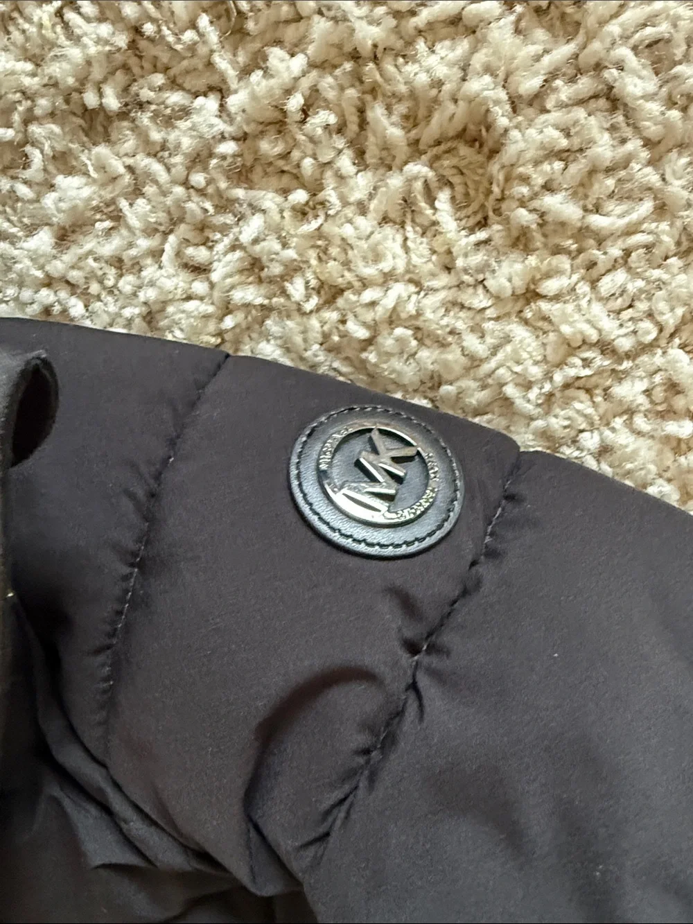 Michael Kors Black Quilted Hooded Long Puffer Coat